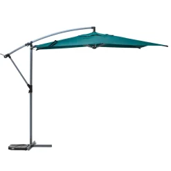 Parasol déporté rond MANOA Bleu canard