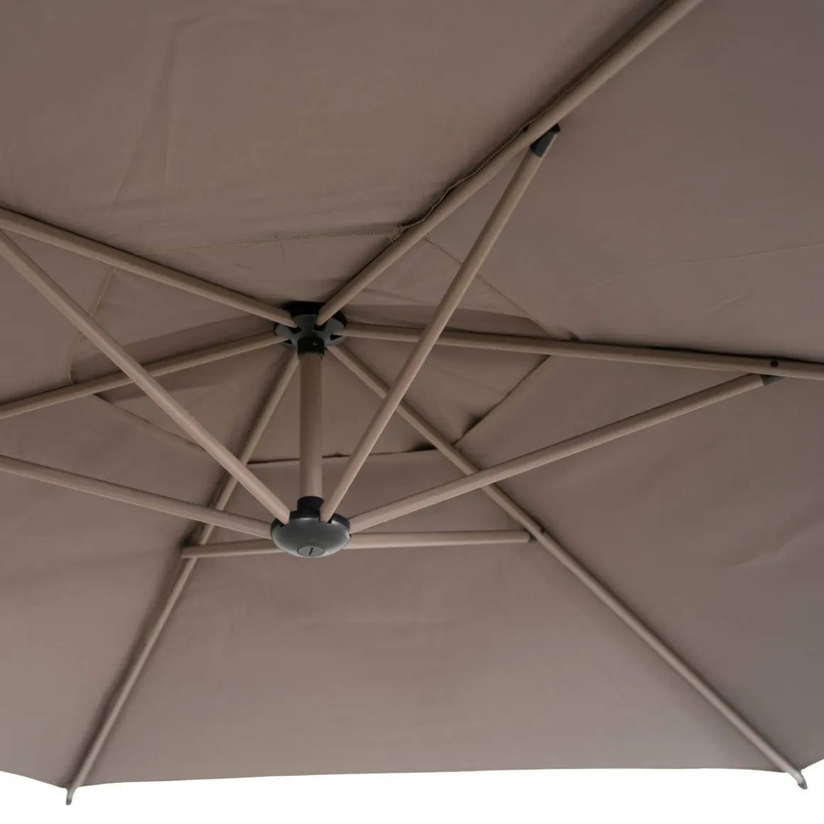 Parasol déporté rond MANOA Café