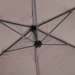 Parasol déporté rond MANOA Taupe