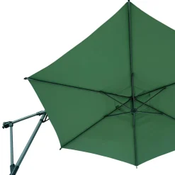 Parasol déporté rond MANOA Vert olive / Graphite