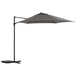 Parasol déporté rond NAULIA Ardoise