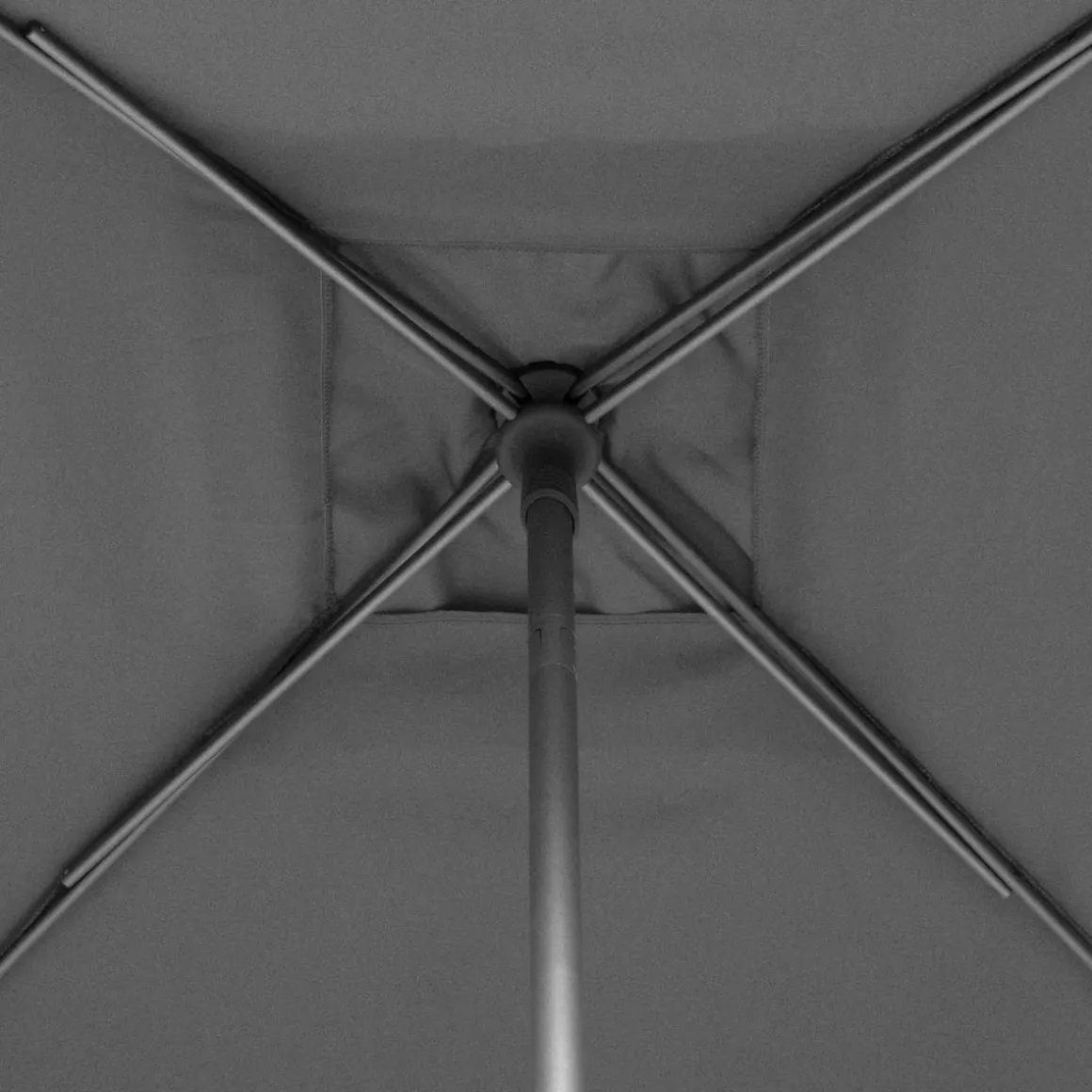 Parasol droit carré inclinable SOYA Ardoise