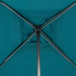 Parasol droit carré inclinable SOYA Bleu canard