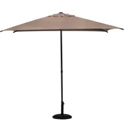 Parasol droit carré inclinable SOYA Taupe
