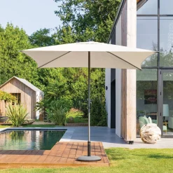 Parasol droit carré inclinable SOYA Blé