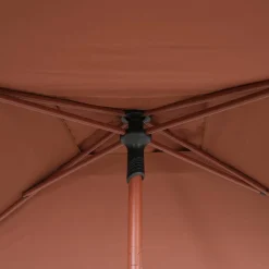Parasol droit carré inclinable SOYA Acajou