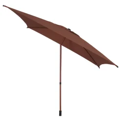 Parasol droit carré inclinable SOYA Acajou