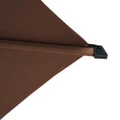 Parasol droit carré inclinable SOYA Acajou