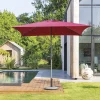 Parasol droit carré inclinable SOYA Bordeaux