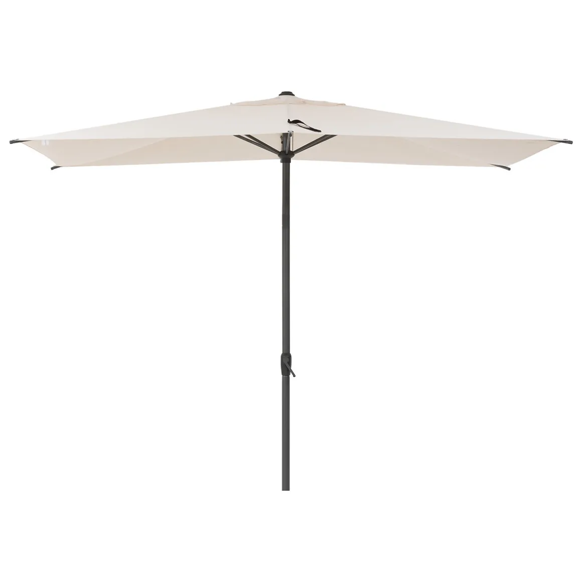 Parasol droit rectangulaire inclinable LOOMPA Blé + pied de parasol DAILIO