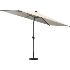 Parasol droit rectangulaire inclinable LOOMPA Blé + pied de parasol DAILIO