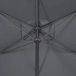 Parasol droit rectangulaire inclinable LOOMPA Ardoise