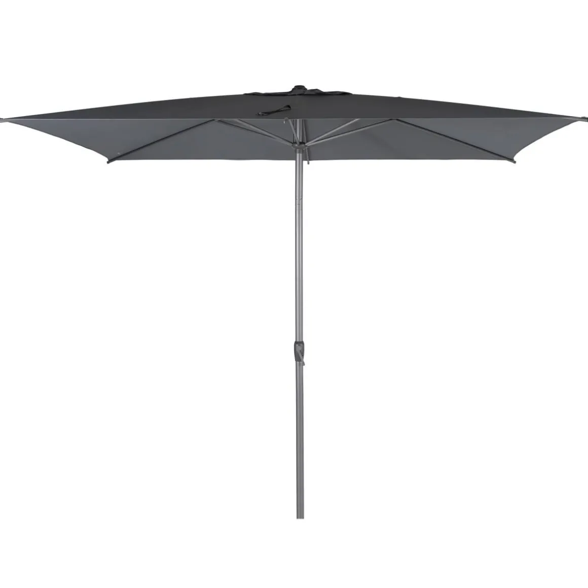 Parasol droit rectangulaire inclinable LOOMPA Ardoise