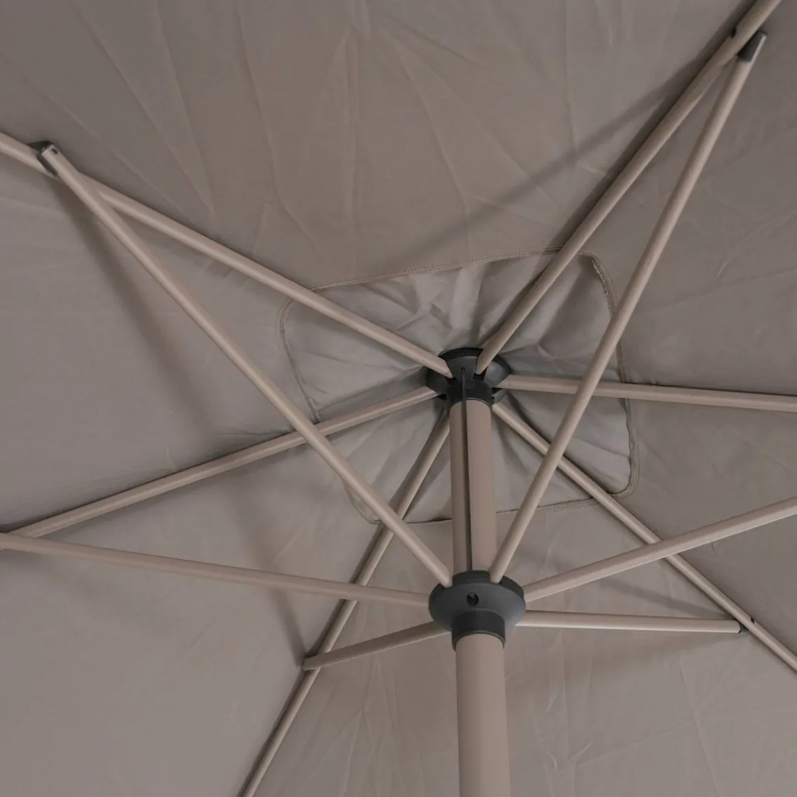 Parasol droit rectangulaire inclinable LOOMPA Café