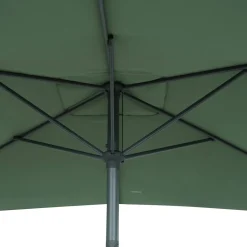Parasol droit rectangulaire LOOMPA Vert olive / Graphite