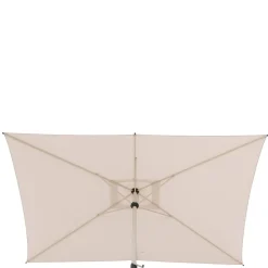 Parasol droit rectangulaire inclinable LOOMPA Argile / Blé