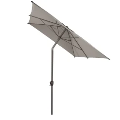 Parasol droit rectangulaire inclinable LOOMPA Taupe