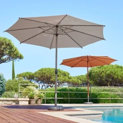 Parasol droit rond inclinable LOOMPA Café