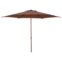 Parasol droit rond inclinable SOYA Acajou