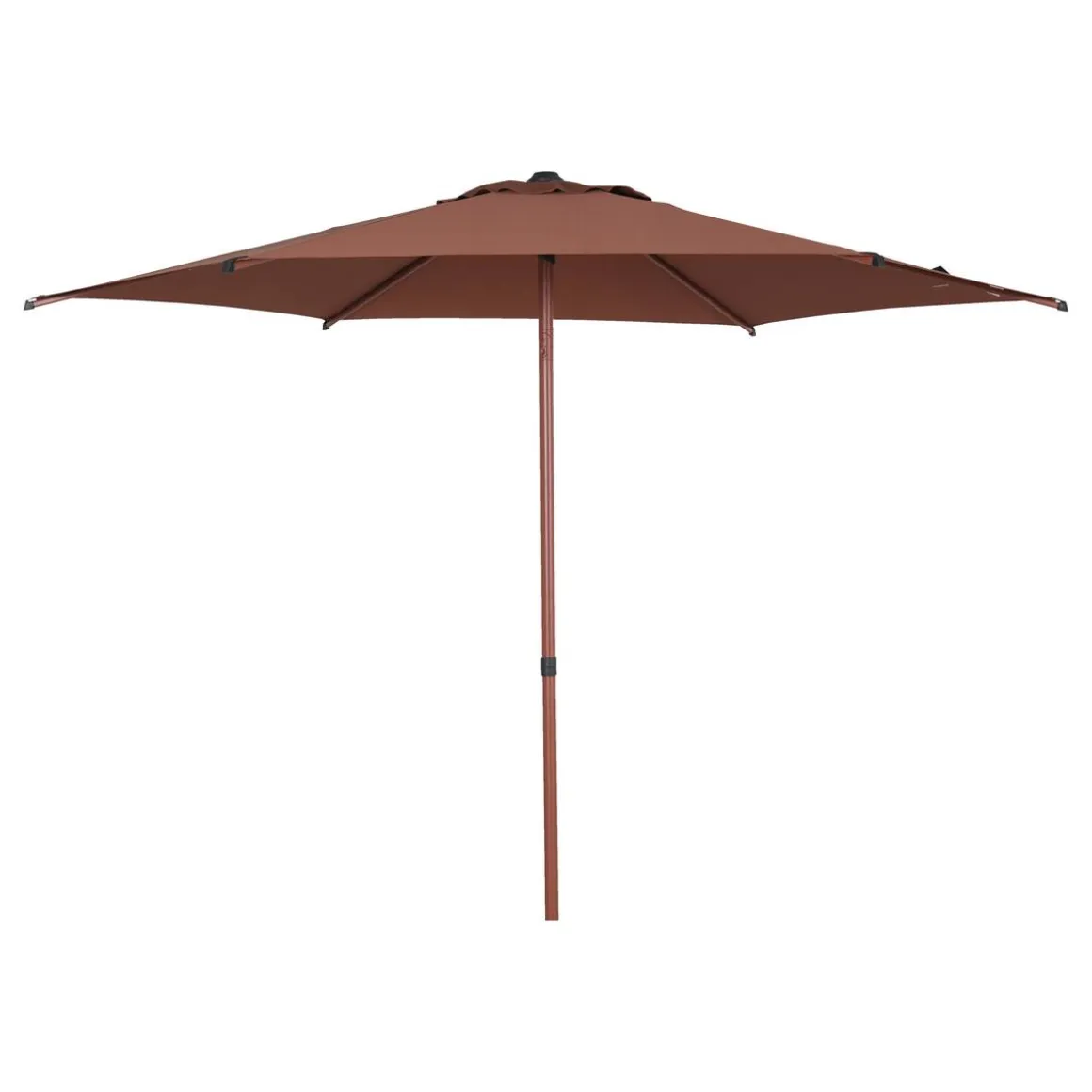 Parasol droit rond inclinable SOYA Acajou