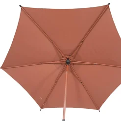 Parasol droit rond inclinable SOYA Acajou