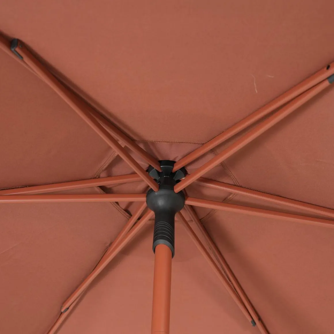 Parasol droit rond inclinable SOYA Acajou
