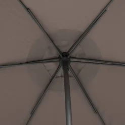Parasol droit rond inclinable SOYA Taupe