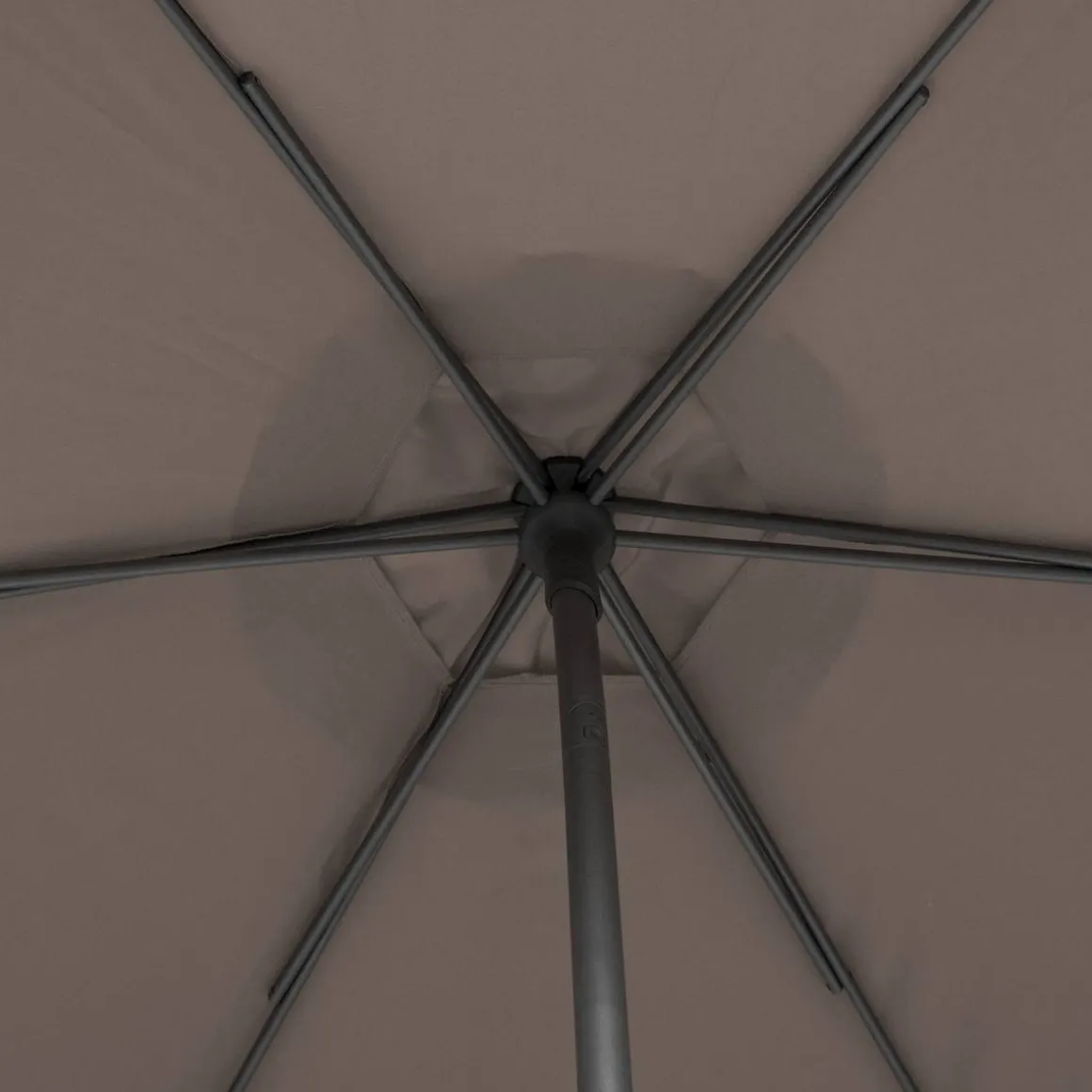 Parasol droit rond inclinable SOYA Taupe