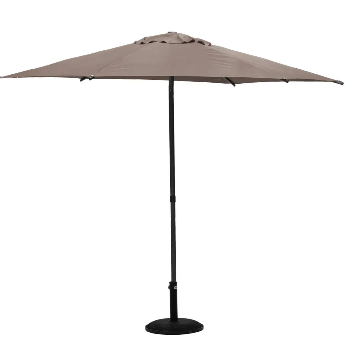Parasol droit rond inclinable SOYA Taupe
