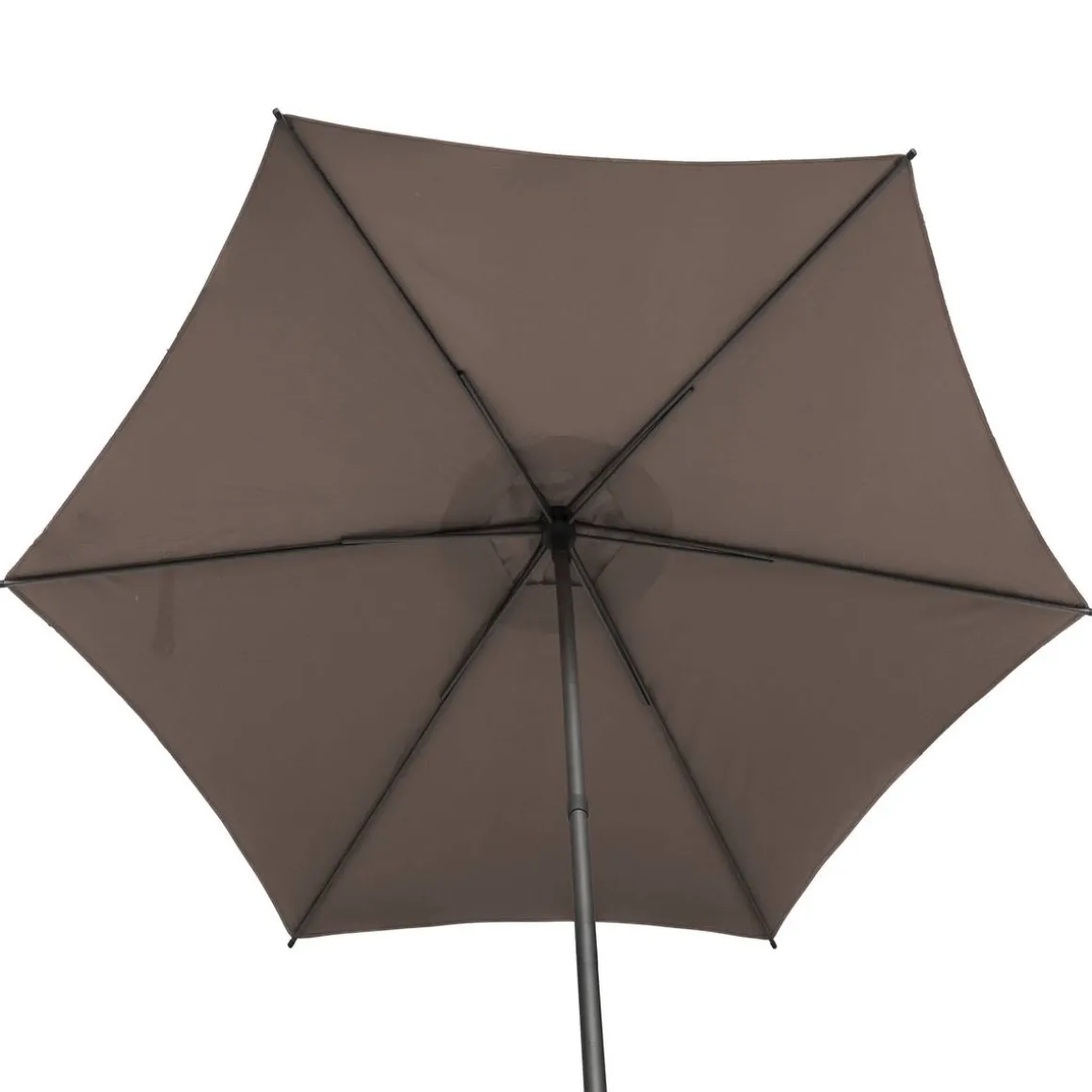 Parasol droit rond inclinable SOYA Taupe