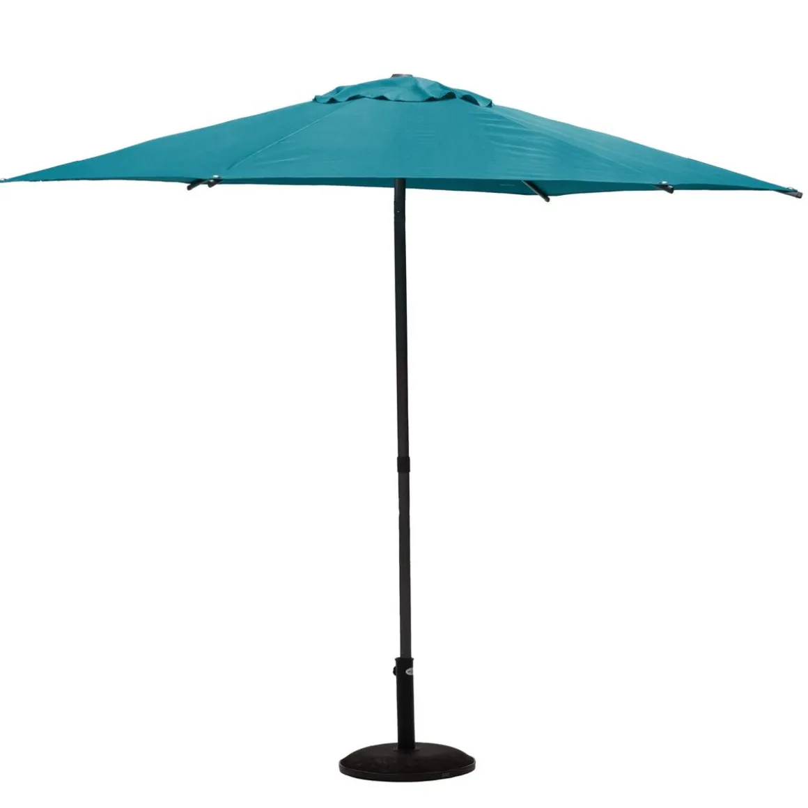 Parasol droit rond inclinable SOYA Bleu canard