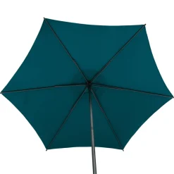 Parasol droit rond inclinable SOYA Bleu canard