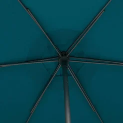 Parasol droit rond inclinable SOYA Bleu canard