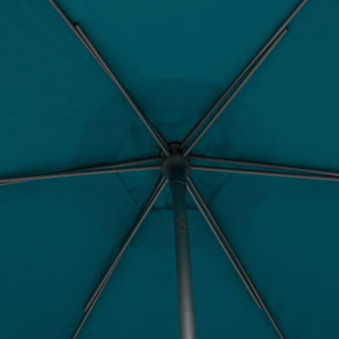 Parasol droit rond inclinable SOYA Bleu canard