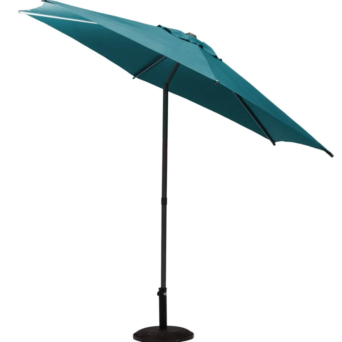 Parasol droit rond inclinable SOYA Bleu canard