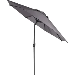 Parasol droit rond inclinable LOOMPA Ardoise