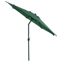 Parasol droit rond LOOMPA Vert olive / Graphite