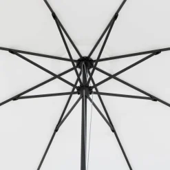 Parasol droit rond MALUVIA Blanc