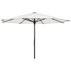 Parasol droit rond MALUVIA Blanc