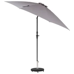 Parasol droit rond SISKO Ardoise