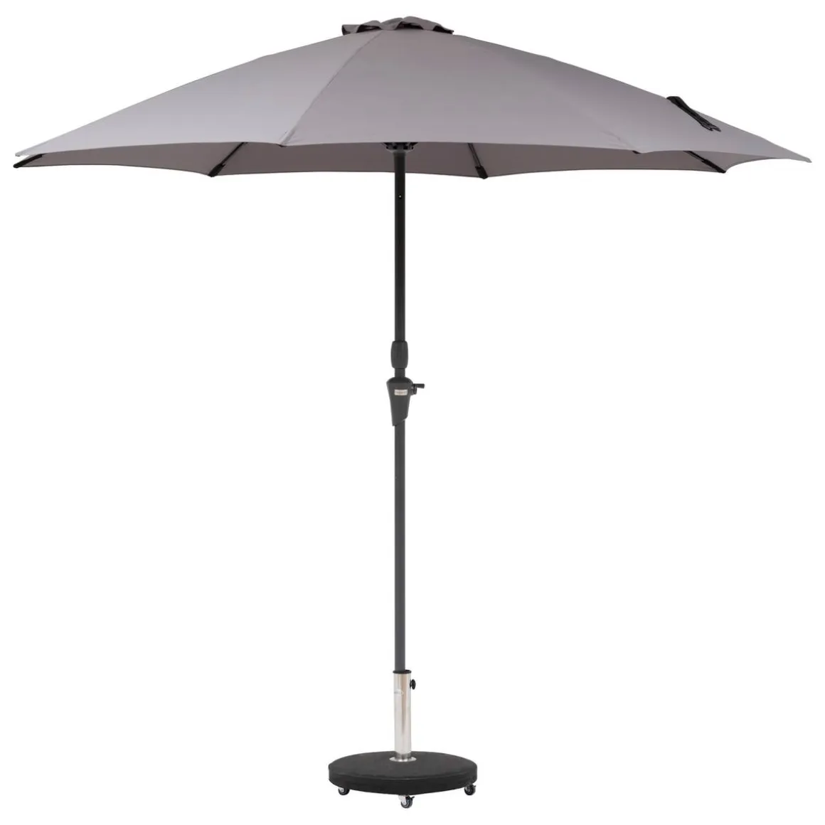 Parasol droit rond SISKO Ardoise