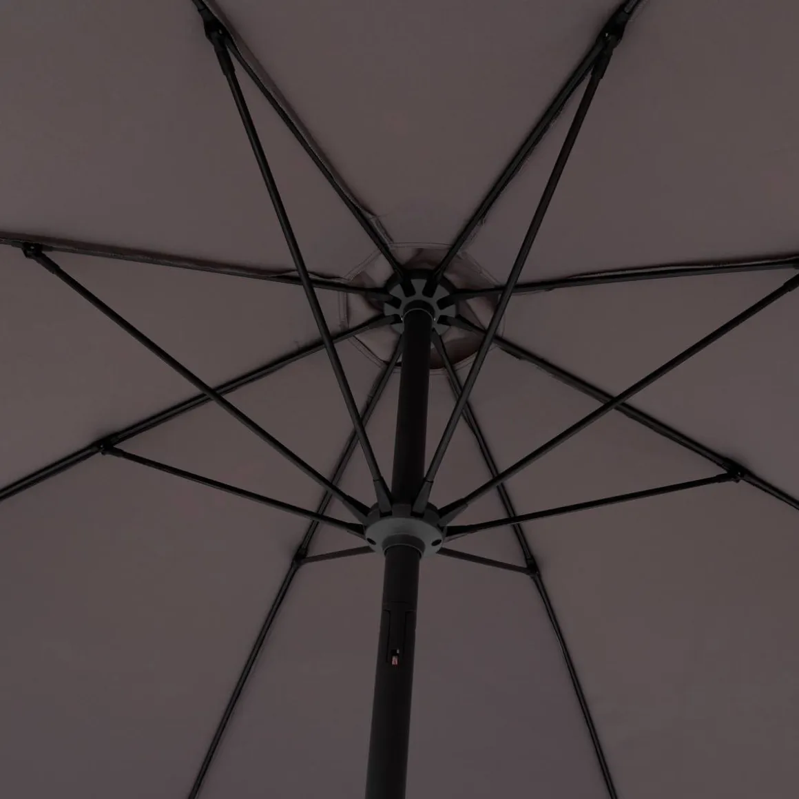 Parasol droit rond SISKO Ardoise