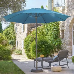 Parasol droit rond SISKO Bleu canard