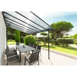 Pergola adossée BELIZE Graphite