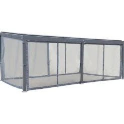 Pergola AVILA Graphite avec 1 kit de moustiquaire