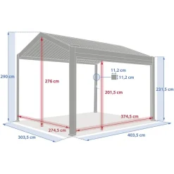 Pergola bioclimatique autoportante ECOZIA Honey