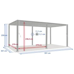 Pergola bioclimatique autoportante EVORA Argile