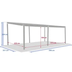 Pergola bioclimatique AVILA Graphite