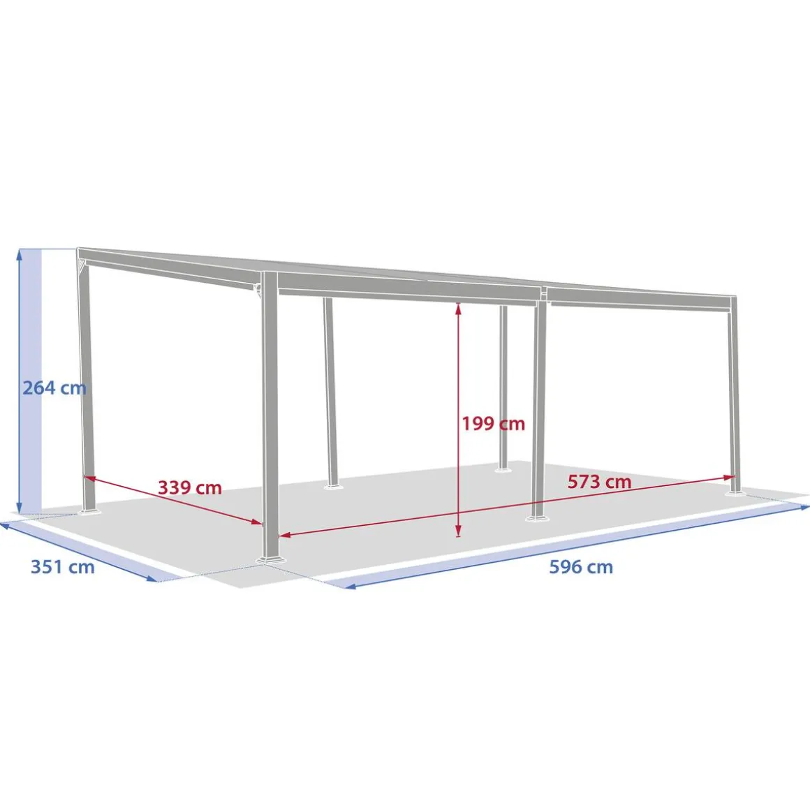 Pergola bioclimatique AVILA Graphite
