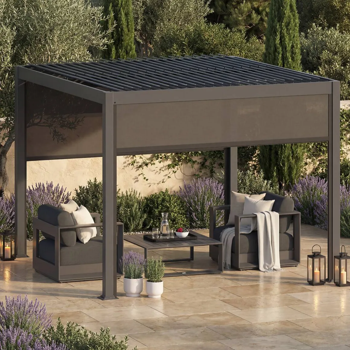 Pergola bioclimatique EVONIS Graphite